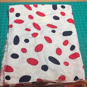 Red and Black Polka Dot Fabric